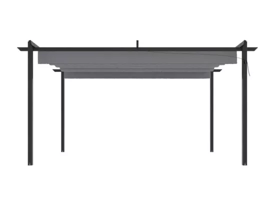 Tonnelle de jardin avec toit rétractable 4x3 m Anthracite