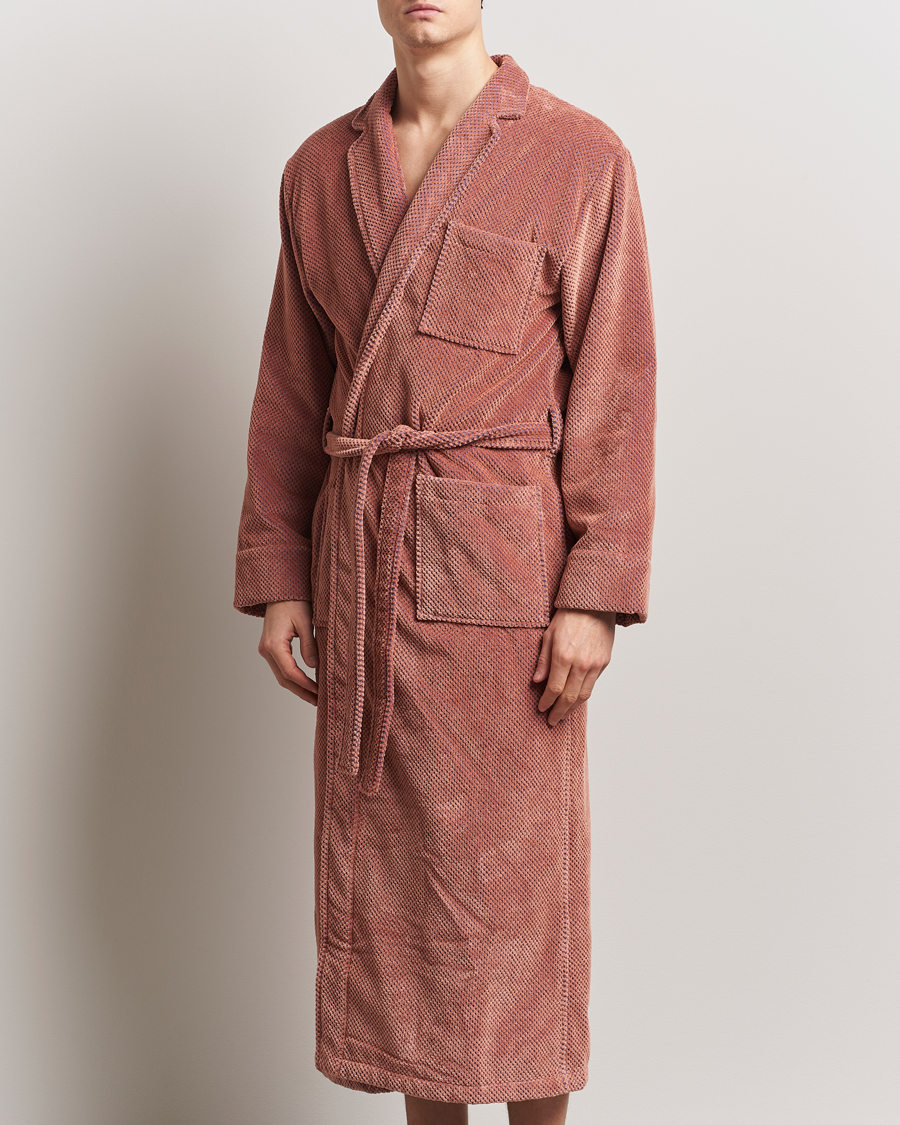 OAS Velour Long Robe Roza