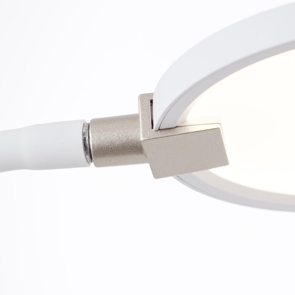 Ubin LED klemlamp in wit en chroom, 6,5W, 640lm