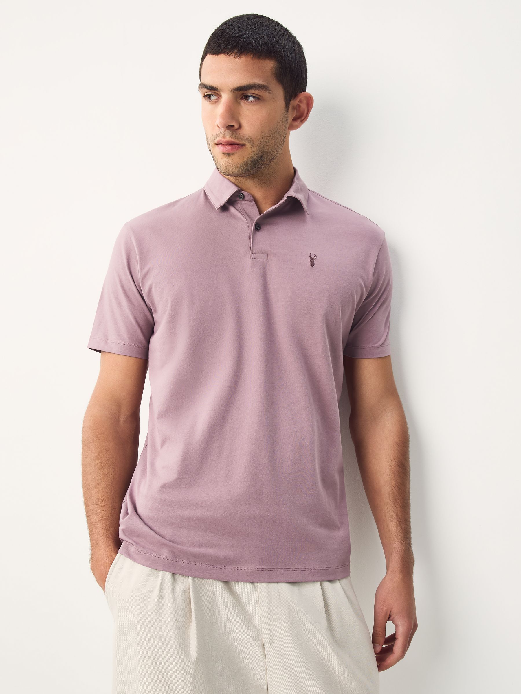 Zwart/Ecru/Blauw/Groen/Roze - Normale Pasvorm - Set van 5 jersey poloshirts met korte mouwen