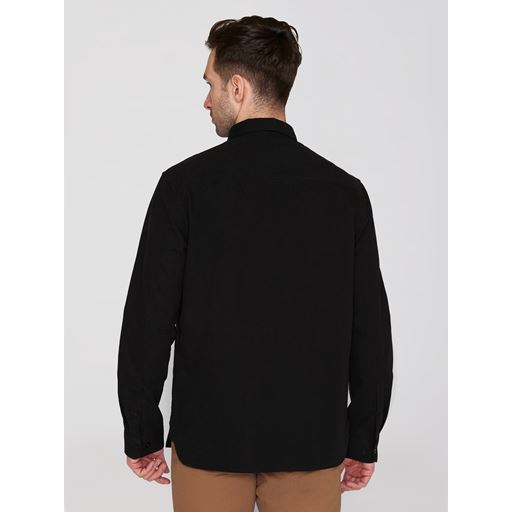 Knowledge Cotton Apparel Harald Skjorte, Black Jet, M