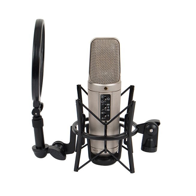RØDE NT2 A grootmembraan condensatormicrofoon met reflectiescherm