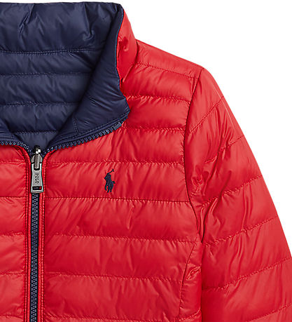 Polo Ralph Lauren Dynejakke - Vendbar - Navy/R?d