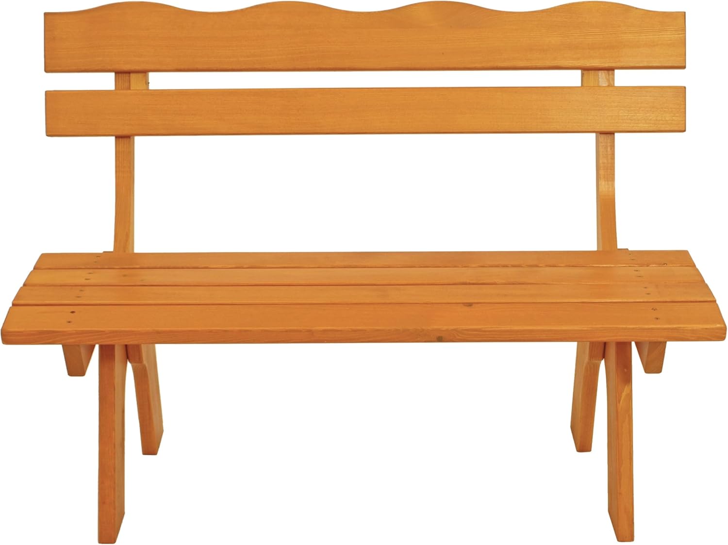 DEGAMO Gartenbank Freital 2-sitzer 120cm, Massive Kiefer hell lackiert, Outdoor