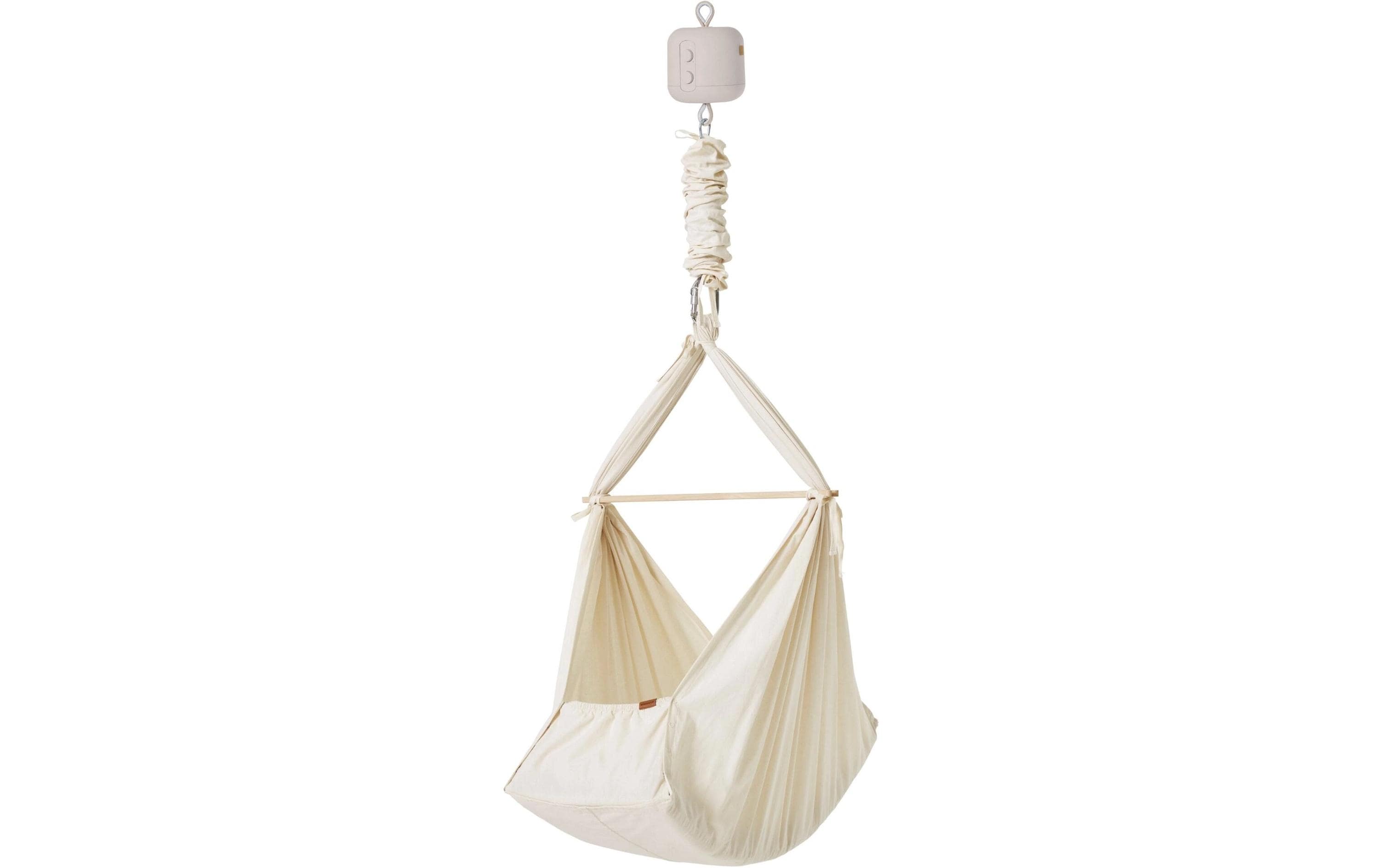 Babyhängematte Federwiege Motor LeeLo02 Nature/Grey<br>Membantu-Set aus Baby Hammock Basic & Cradle Bouncer LeeLo02