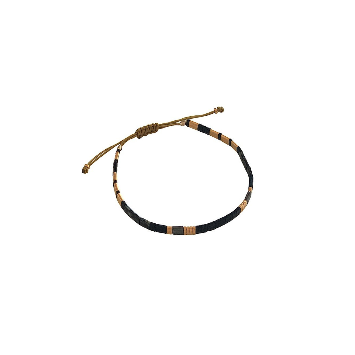 Bracelet Claire BERTEAU Nairobi Perles plates en verre 2