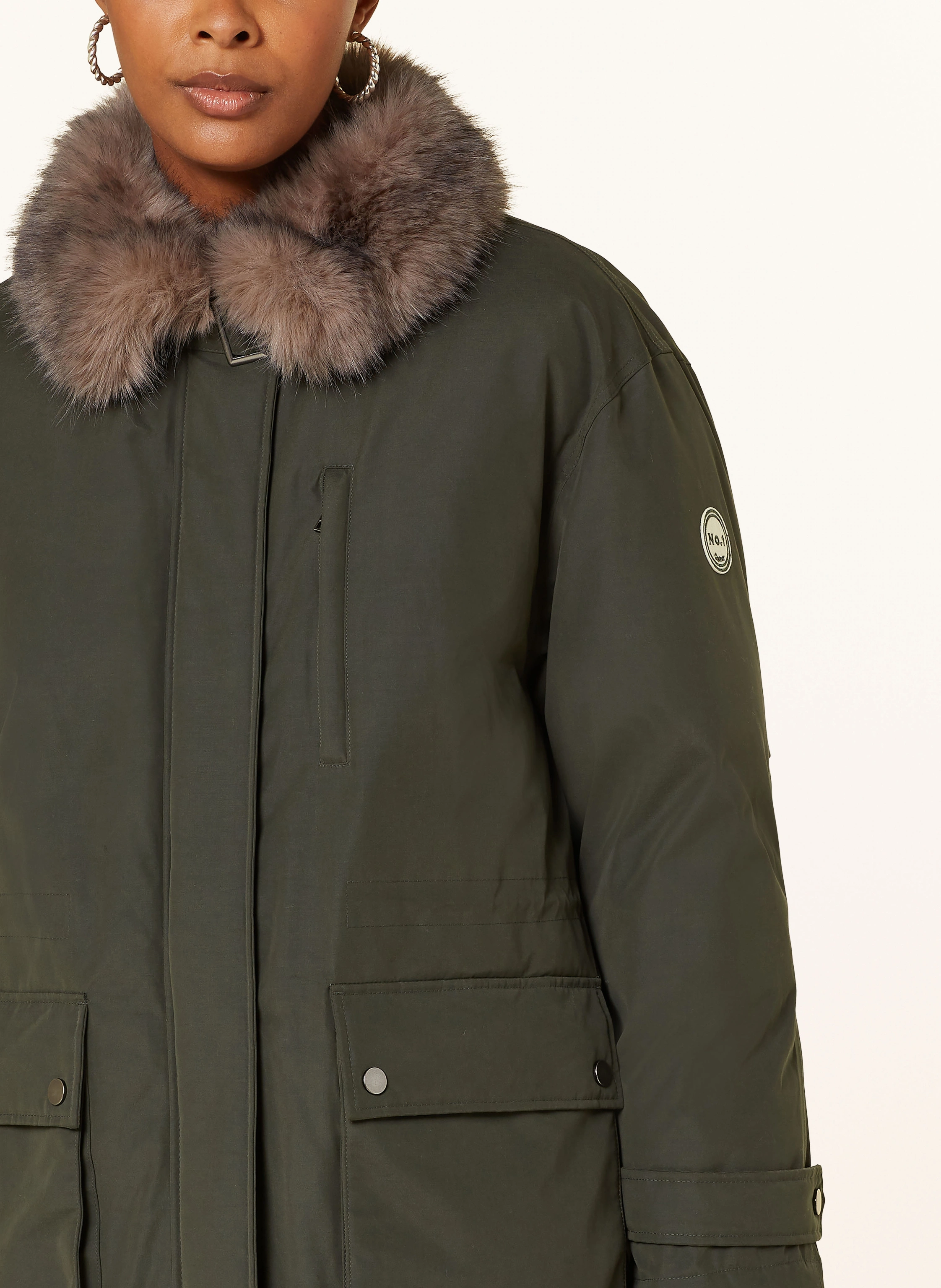 No.1 Como Parka MIRA mit abnehmbarem Kunstpelz