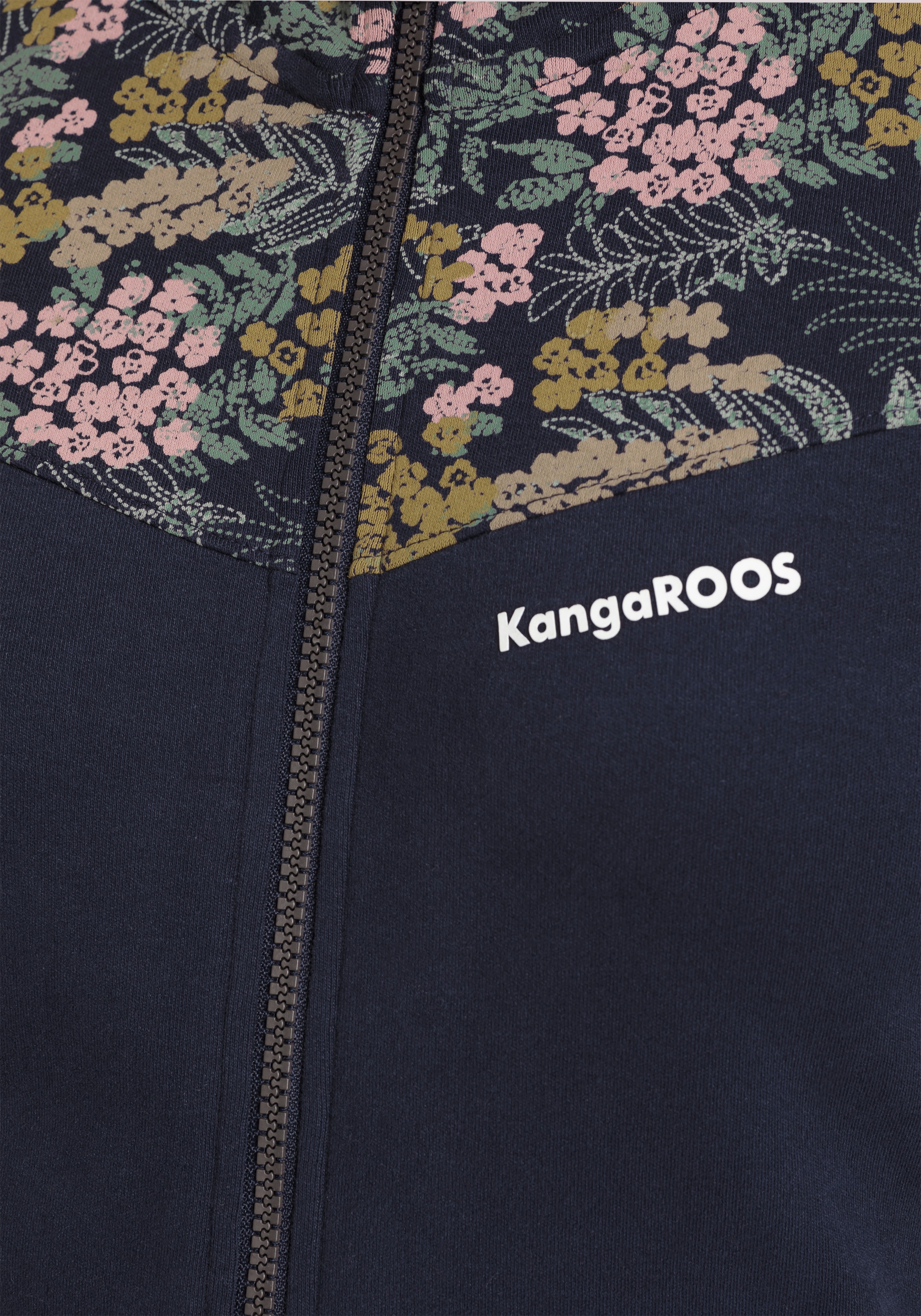 KangaROOS Kapuzensweatjacke , mit Blumenprint