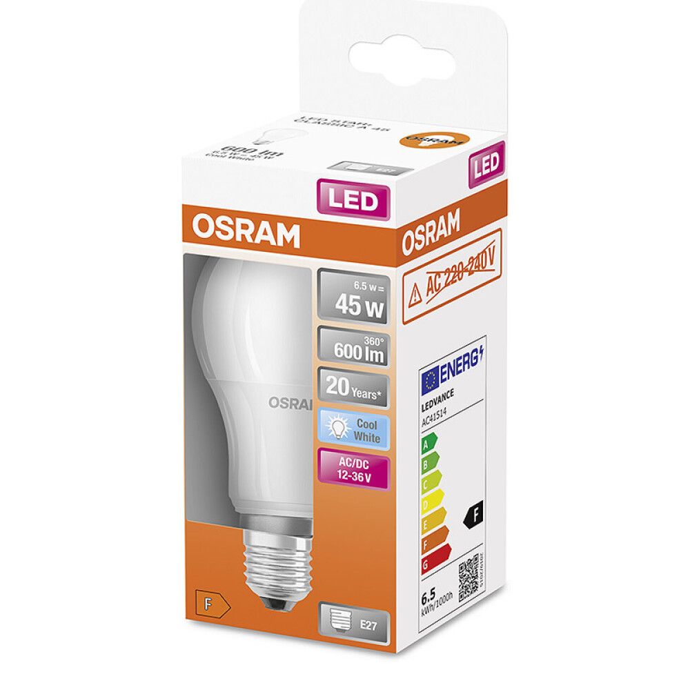 LYSPÆRE OSRAM LED NORMAL MATT 400K E27 6,5W