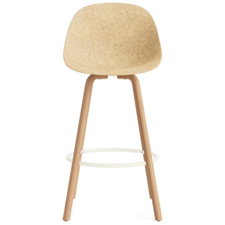 Normann Copenhagen Mat Chair stoel barkruk 75 cm beuken Cream/Hemp