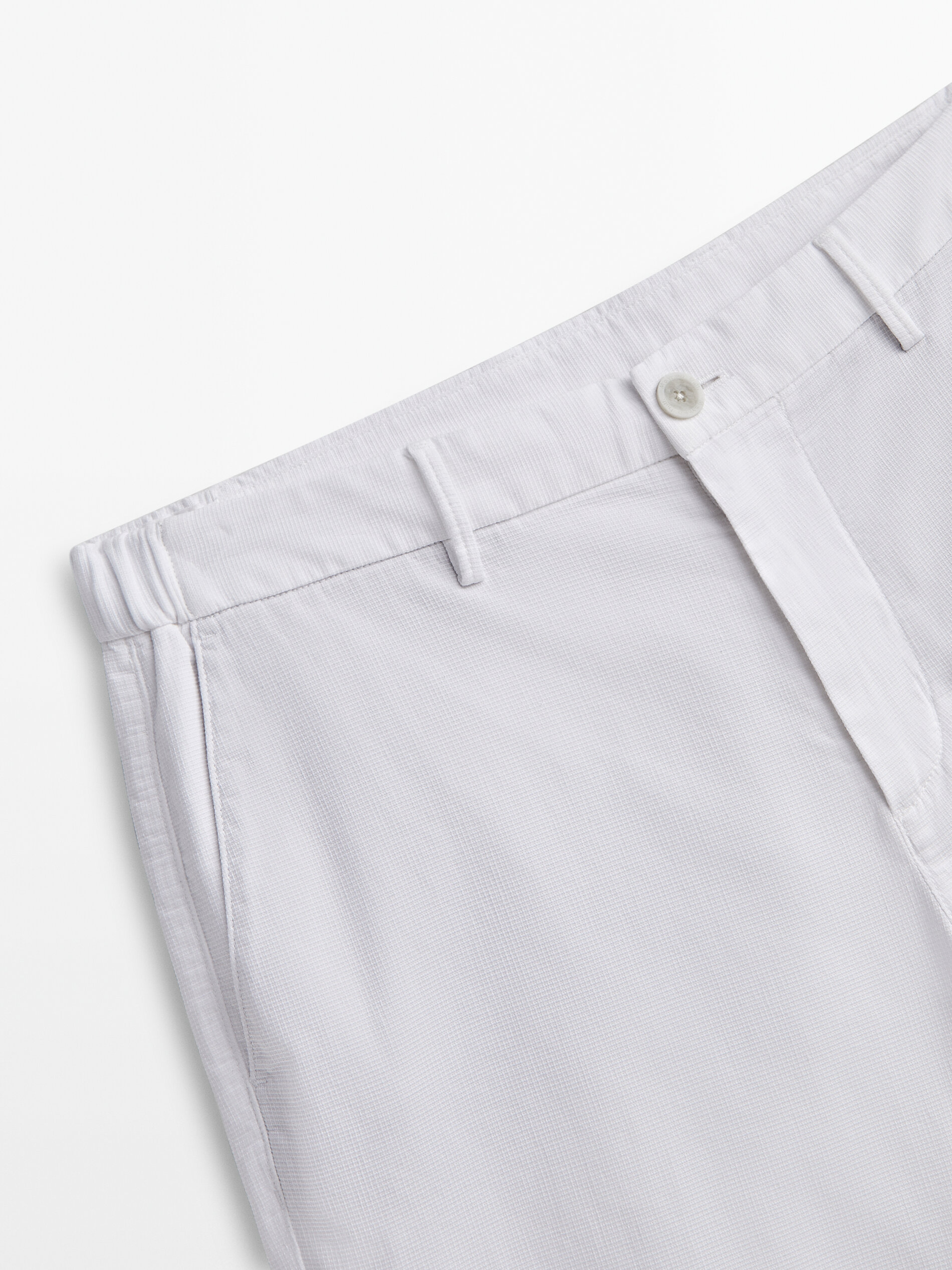 Bermuda stretch algodón mezcla - BRANCO