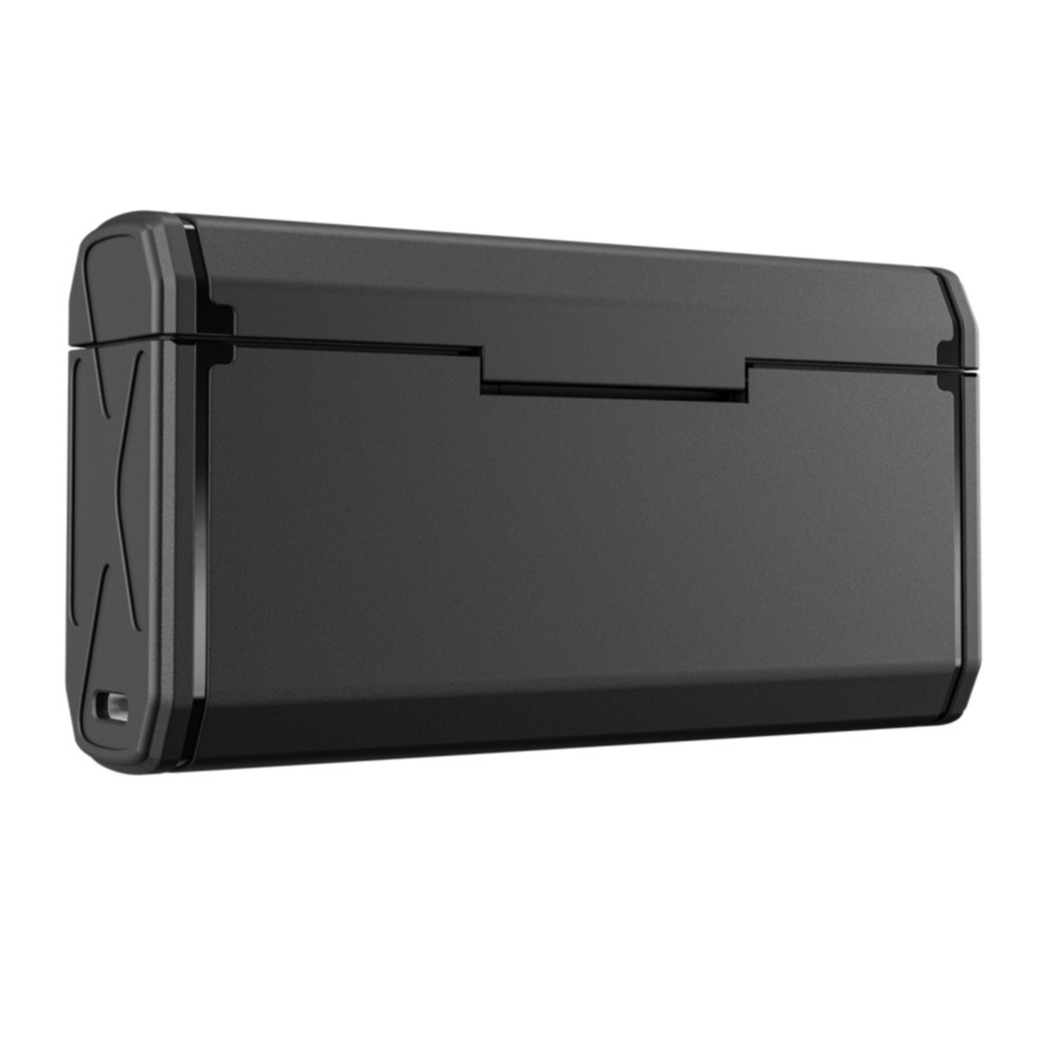 GoPro Hero 12 Black / 11 Black / 10 Black / 9 Black 3-fach USB C Akku Box Ladegerät mit Micro SD Kartenfach - Schwarz