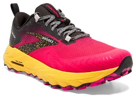 Chaussures Trail Brooks Cascadia 17 Rose Jaune Femme