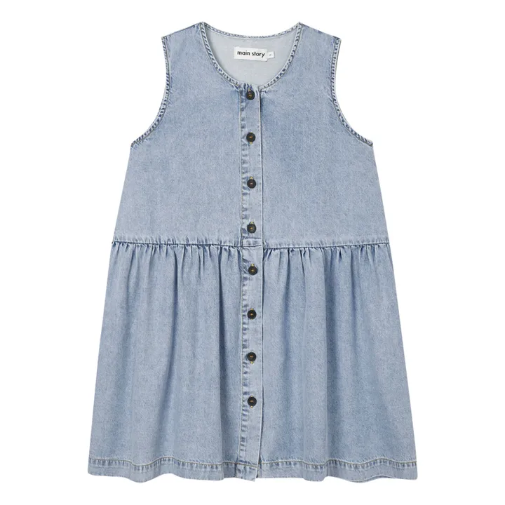 Main Story Robe Bouton Coton Bio | Denim bleached