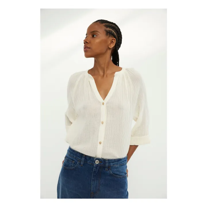 Sophie + Lucie Blouse Boutonnée | Ecru