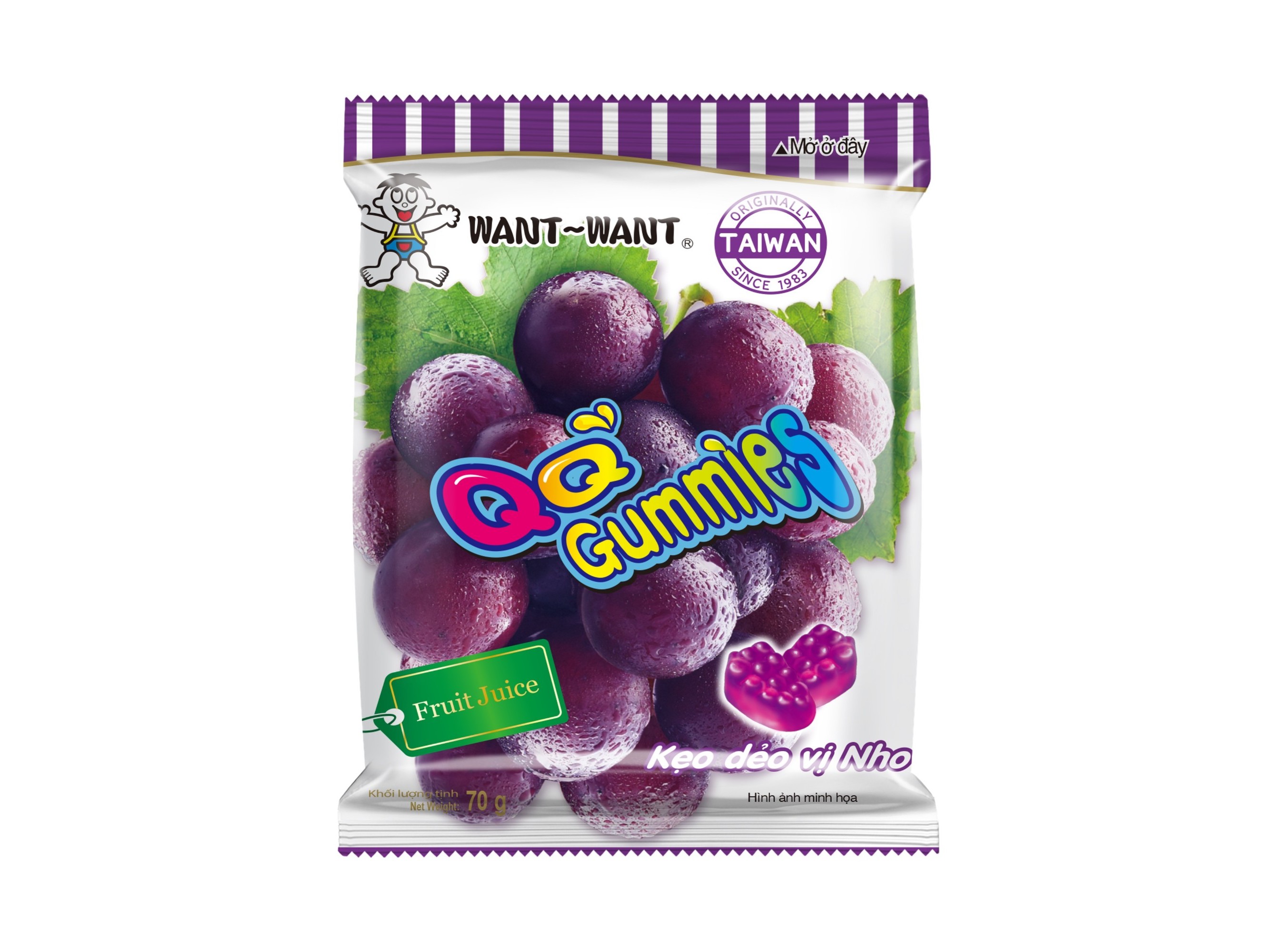GELATINA WANT WANT SABOR UVA 70G