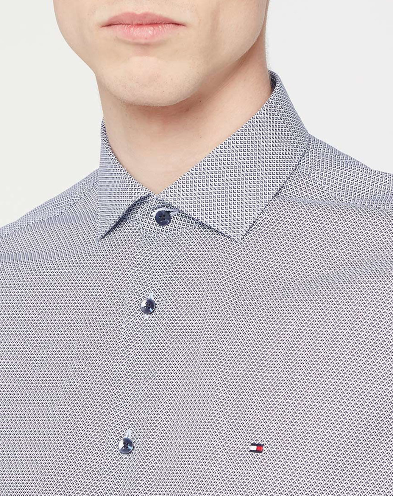 Tommy Hilfiger Chemise Slim imprimé géométrique bleu marine