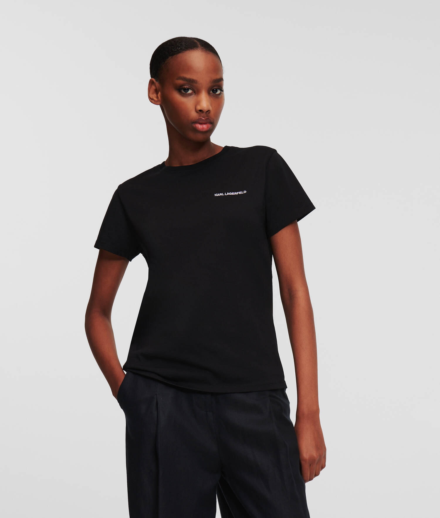 T-SHIRT À LOGO KARL LAGERFELD - Noir