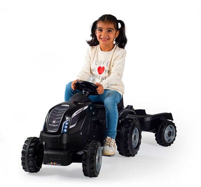 Smoby  Farmer Traktor XL + Tilhenger, Svart