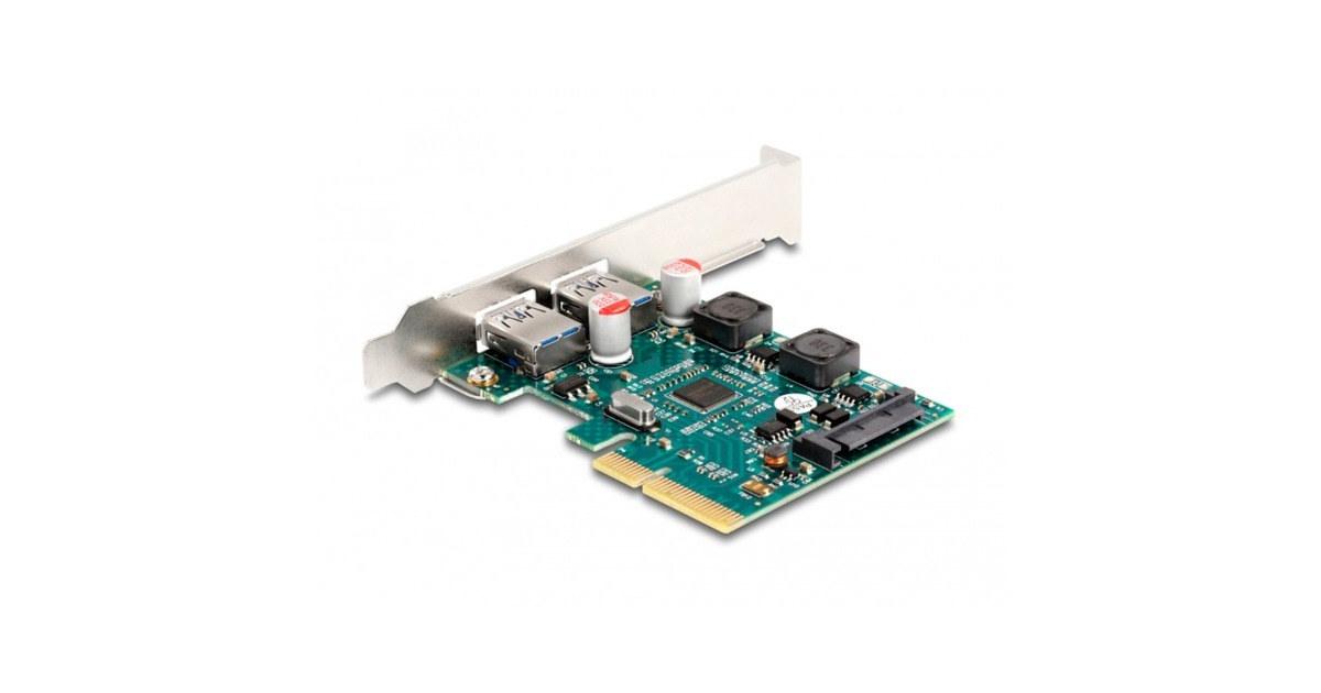 DeLOCKPCI Express x4 Card to 2 x external USB 10 Gbps Type-A female usb-controller  (Tweedekans)