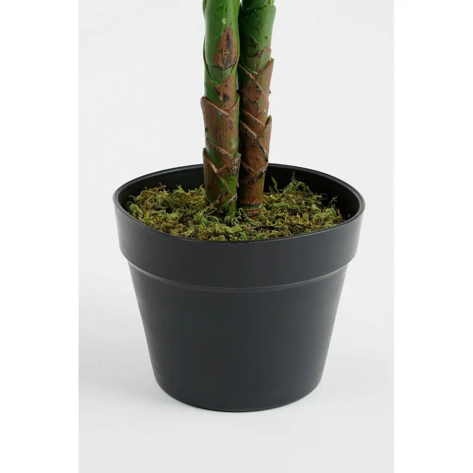 Bellatio Design Kunstplant Philodendron - groen - 100 cm - zwarte pot