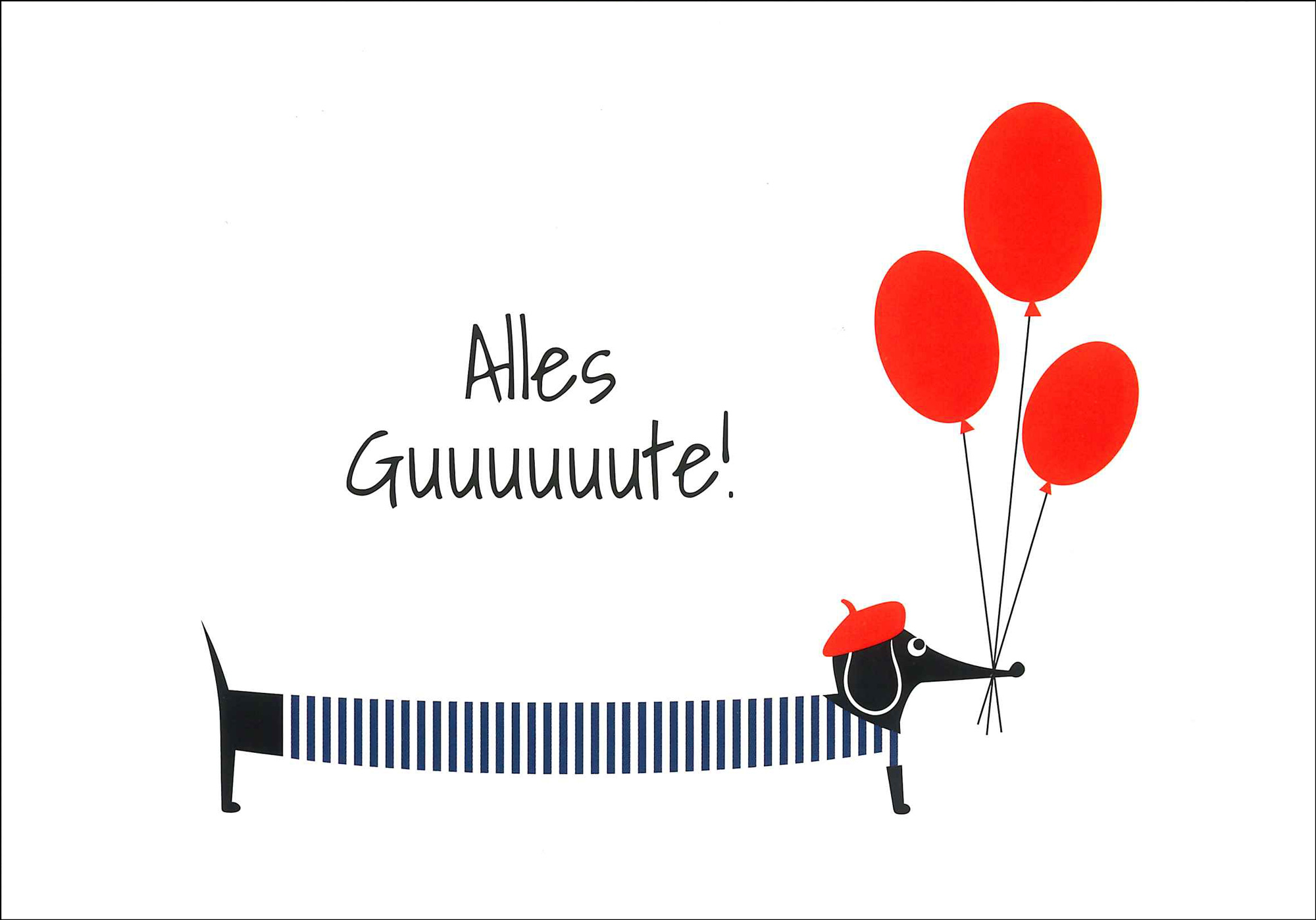 Postkarte 'Alles Guuuuuute!' günstig bestellen