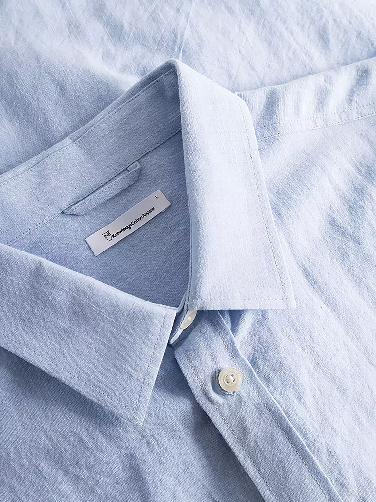 KNOWLEDGE COTTON APPAREL Hemd hellblau