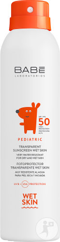 Babé Pediatric Transparent Sunscreen Wet Skin IP50 Spray 200ml