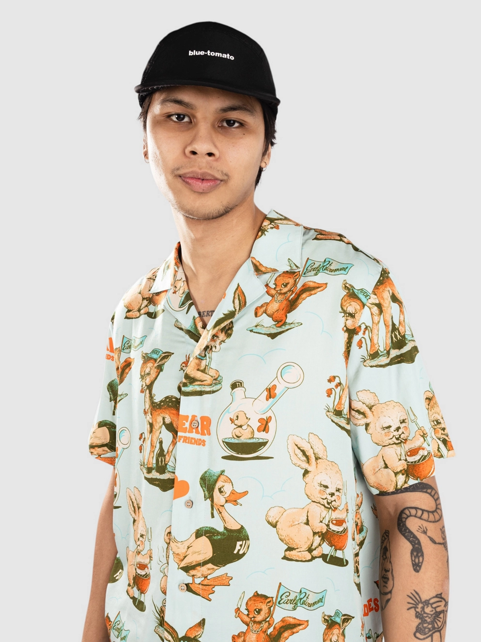 The Dudes Wasted Dudes Pistachio Hawaiian Shirt multicolor
