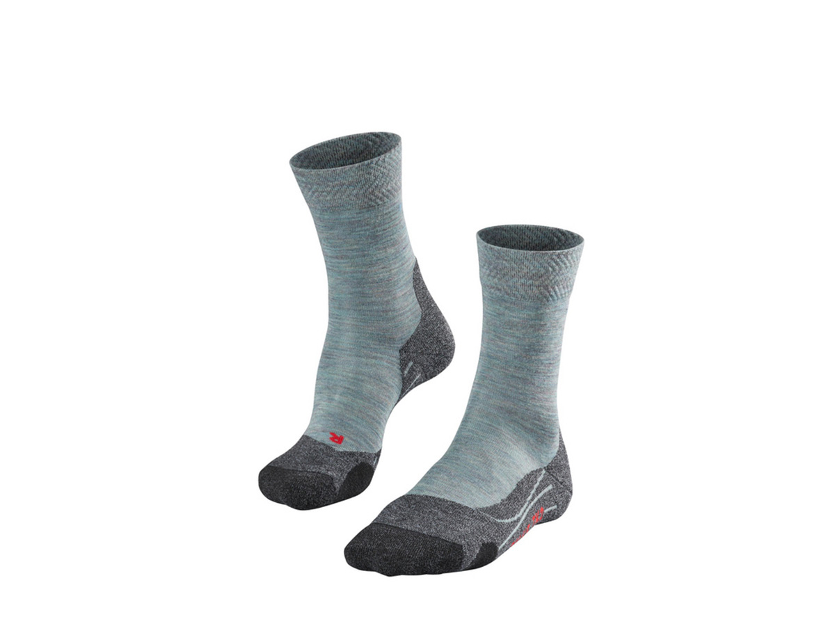 Falke TK2 Melange Smoke Blue dames wandelsokken