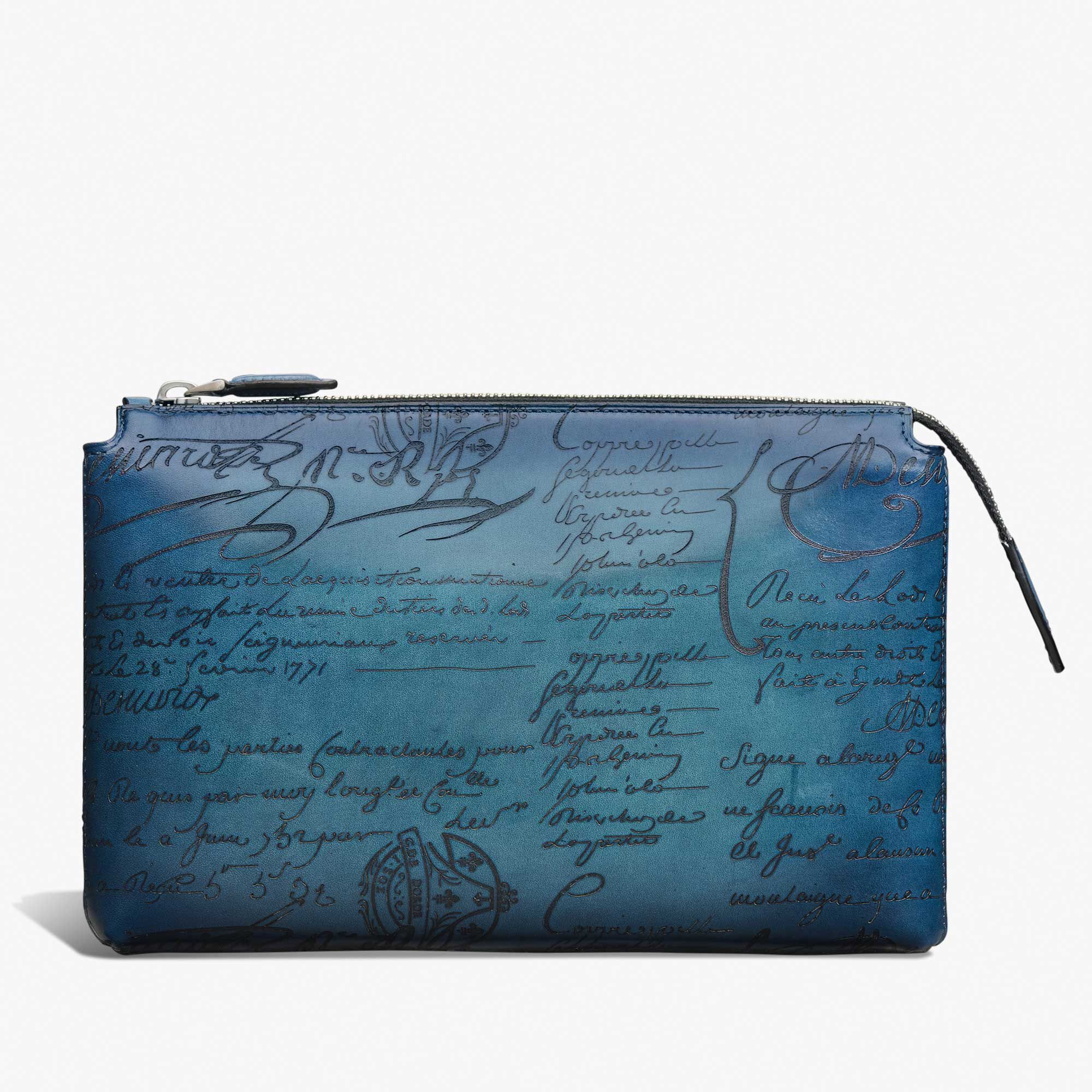 Pochette Zippee Tersio En Cuir Scritto