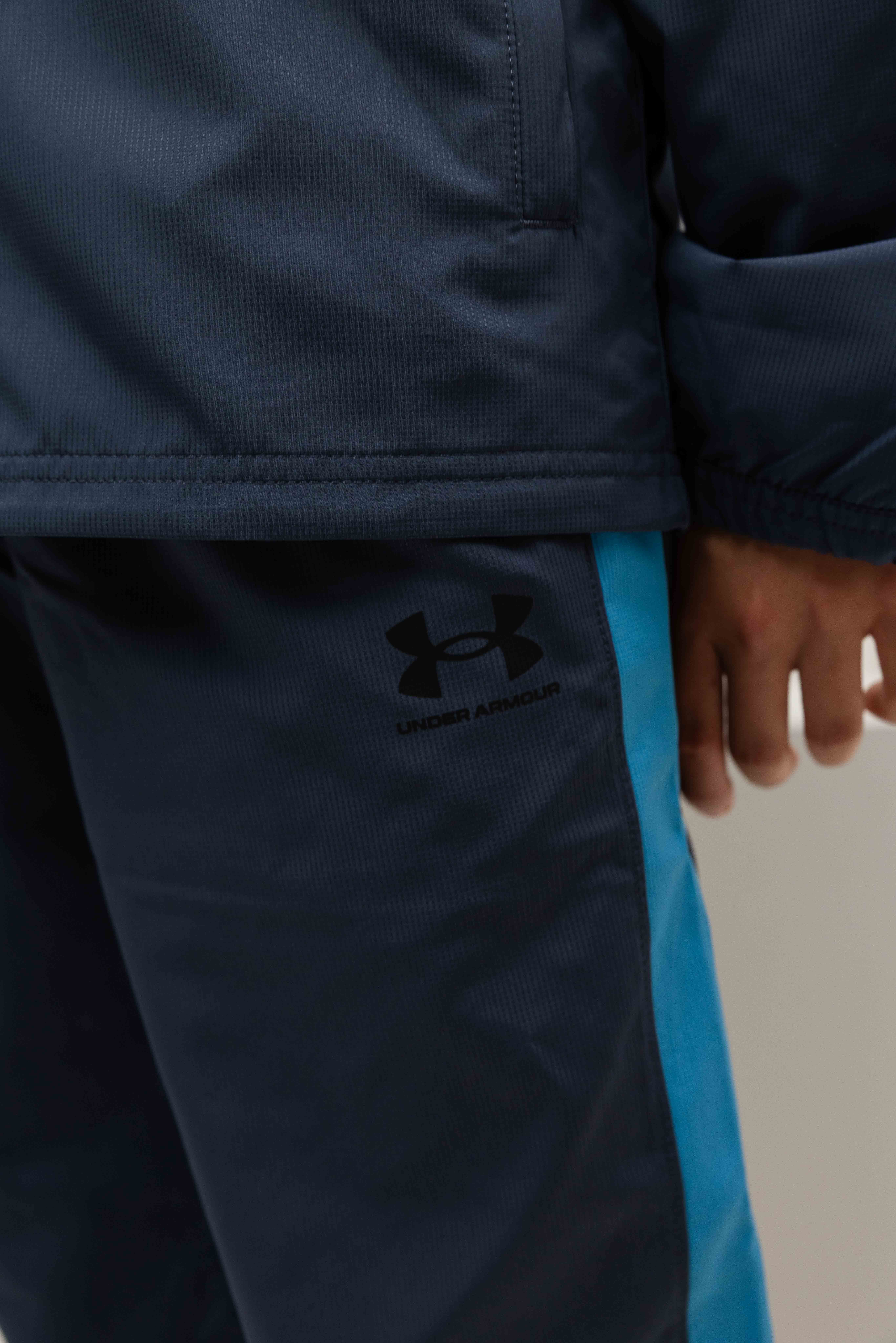 Under Armour Rival Woven Trainingspak Kids Donkergrijs