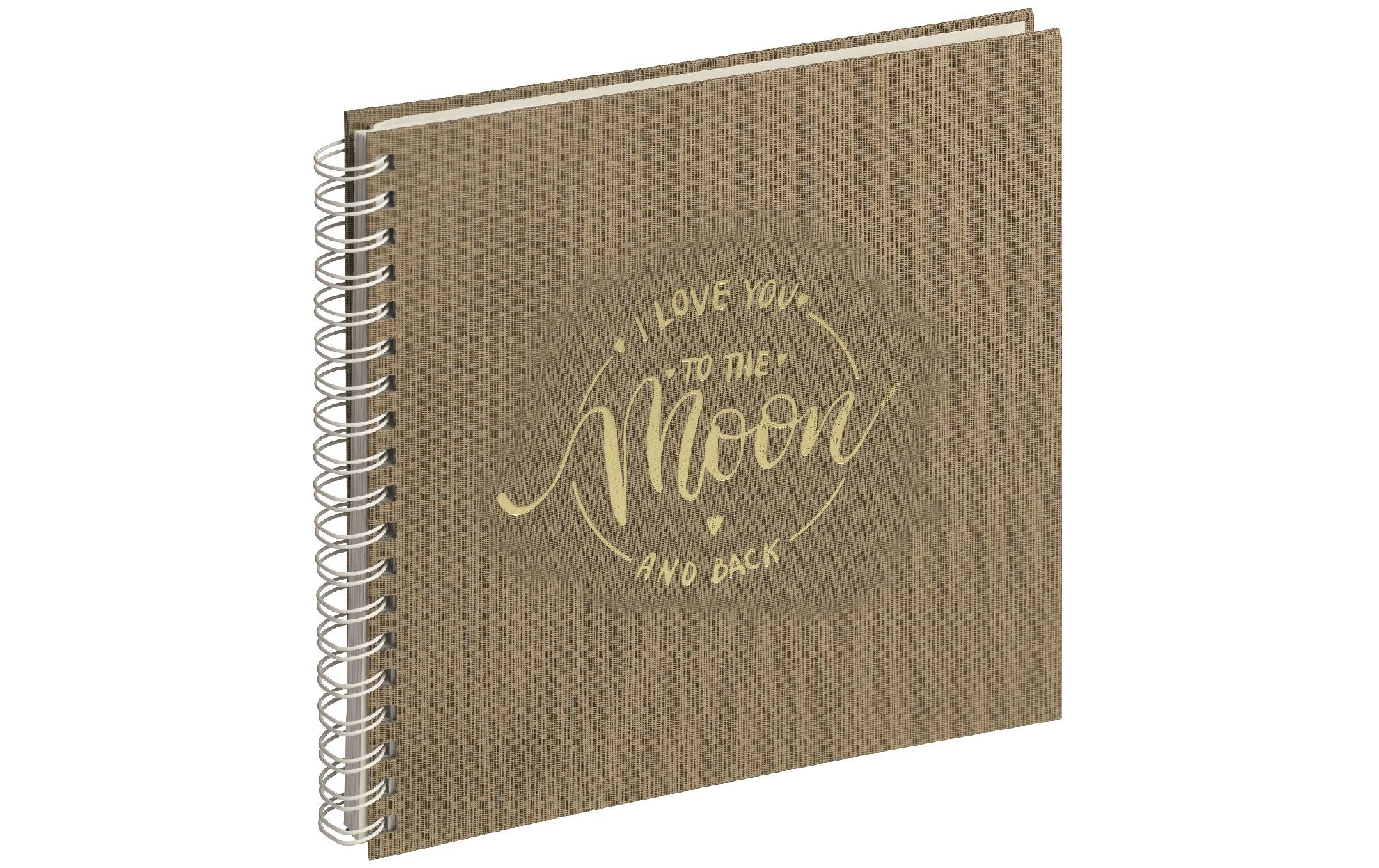 Fotoalbum I Love you to the moon and backSpiralalbum mit motivierendem Spruch