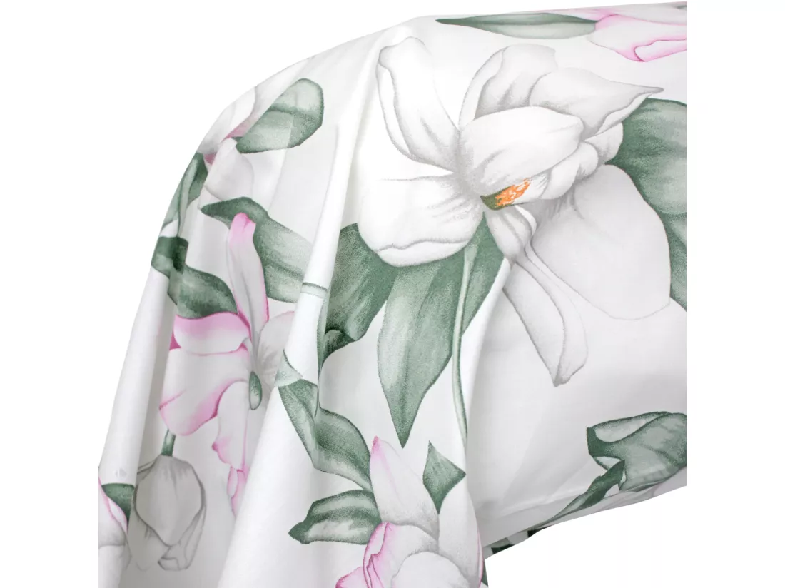 Taie de traversin 140x43 cm percale coton MAGNOLIA vert sauge