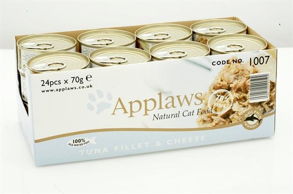 Applaws - 24 x Wet Cat Food 70 g - Tuna & Cheese