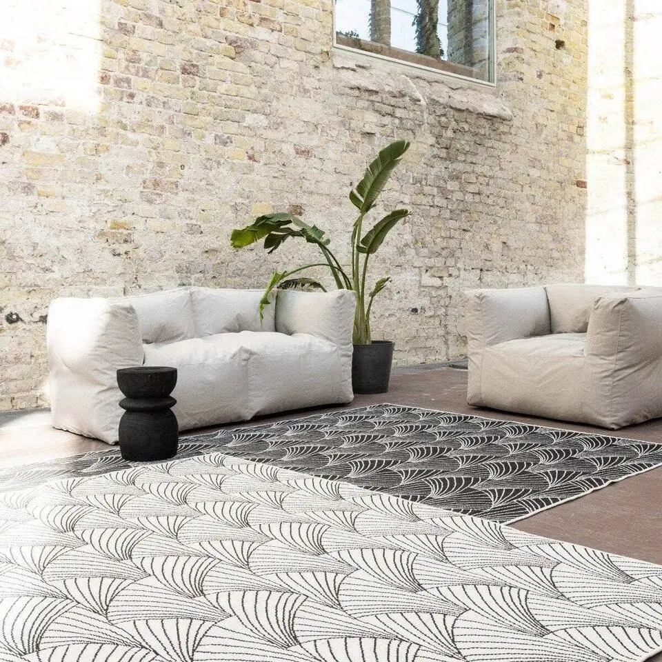 Interieur05 Buitenkleed Deco zwart/wit - 230 x 160 cm