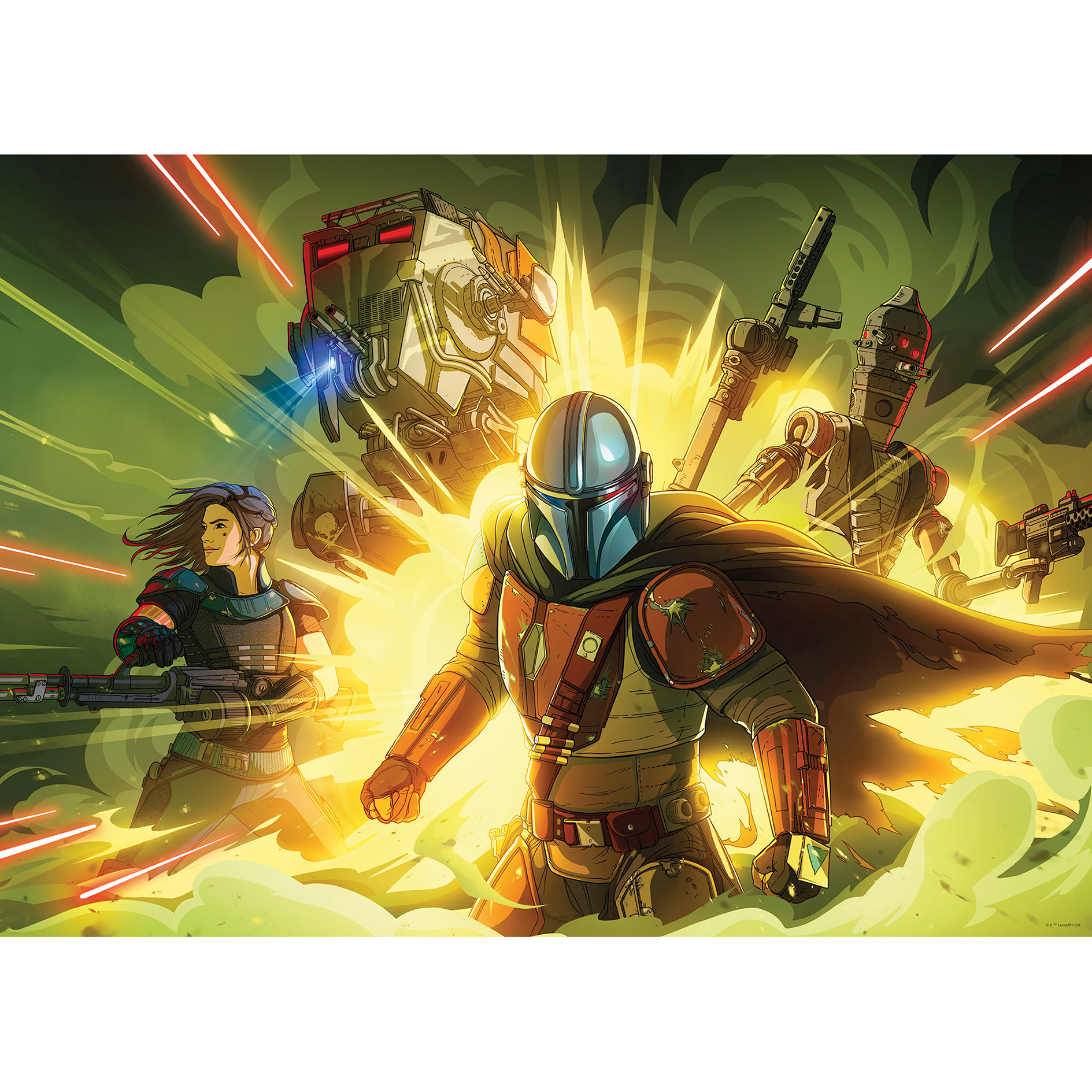 Wandbild MANDALORIAN FIRETEAM - 70x50 cm