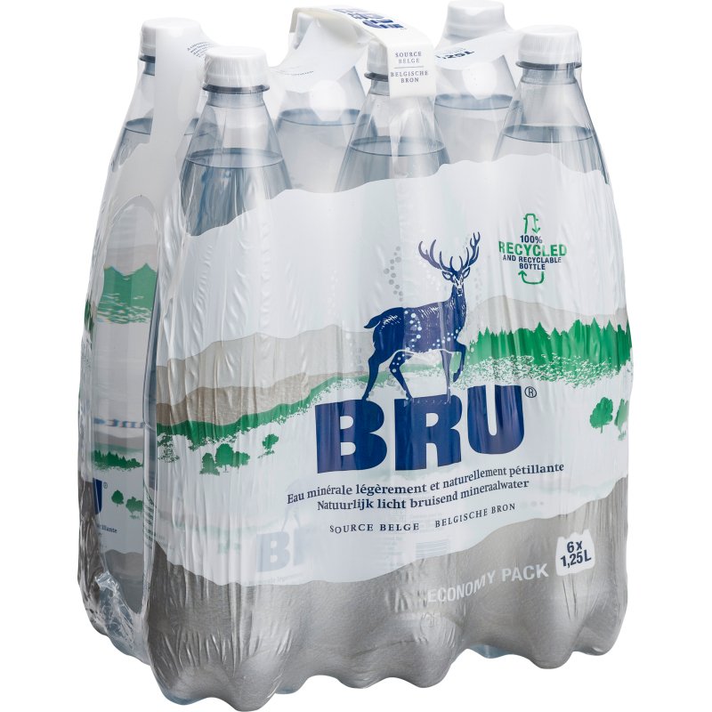 Eau gazeuse Bru 1,25 L - 6 bouteilles