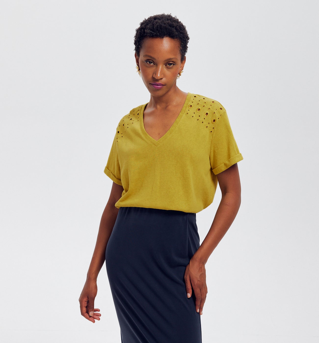 T-shirt broderie anglaise - ANIS MOYEN