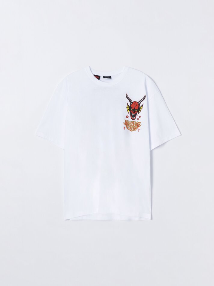Camiseta Stranger Things Netflix com estampa - Branca