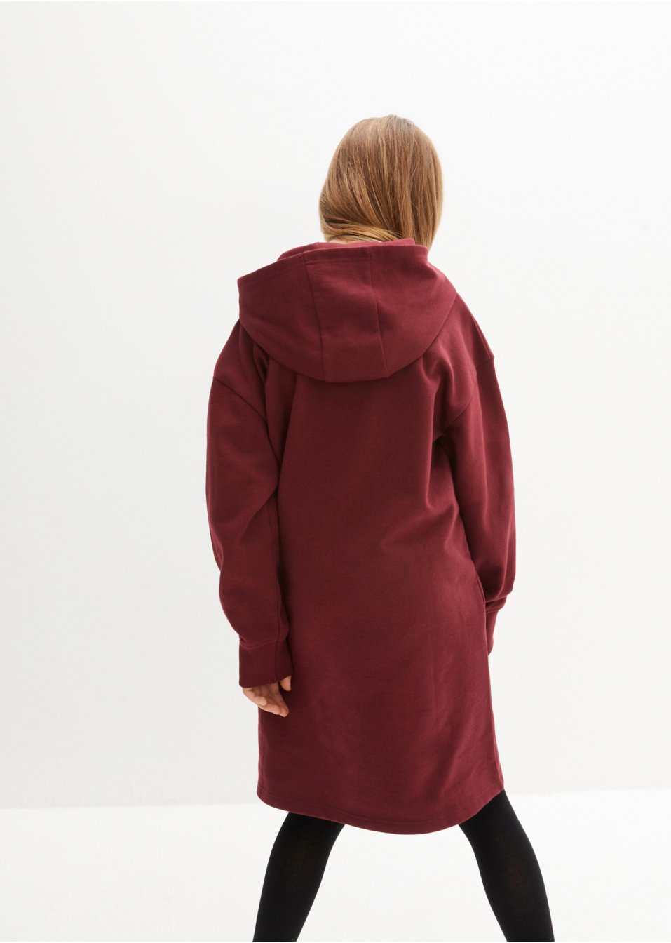 Robe sweat fille à capuche