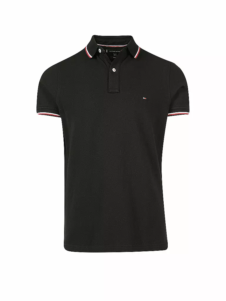 TOMMY HILFIGER Poloshirt Slim Fit  schwarz