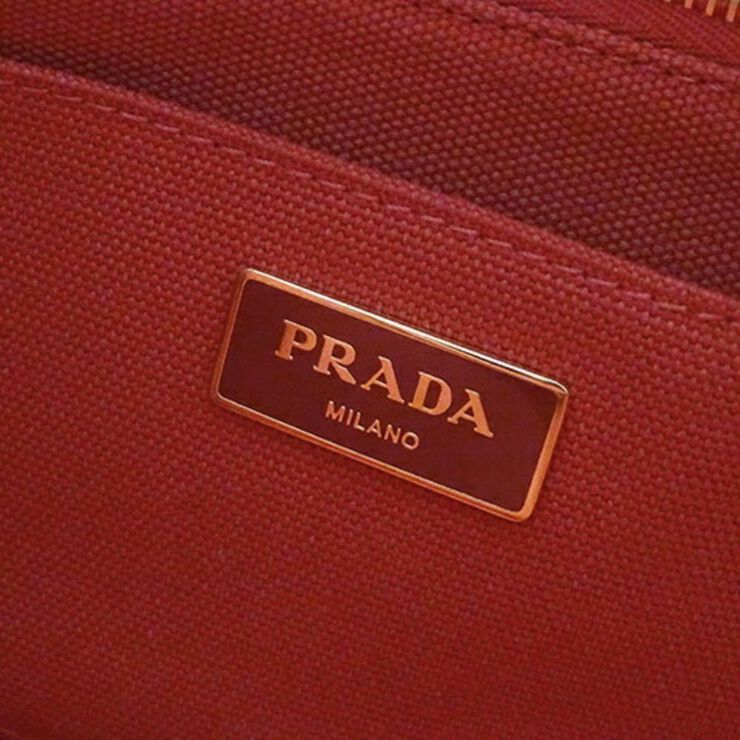 Prada Vintage Prada Canapa Tote Red