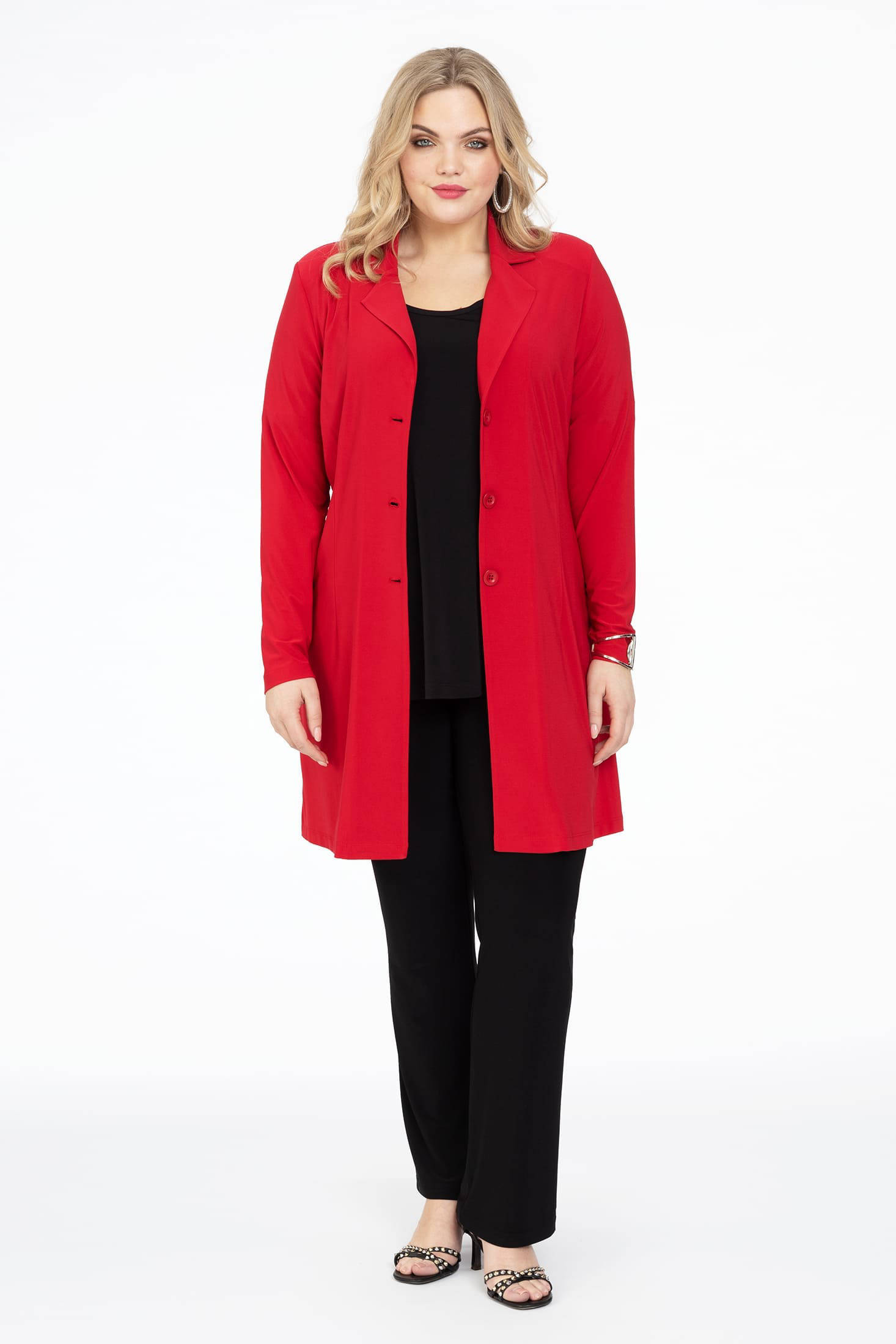 YOEK blazer van travelstof DOLCE rood