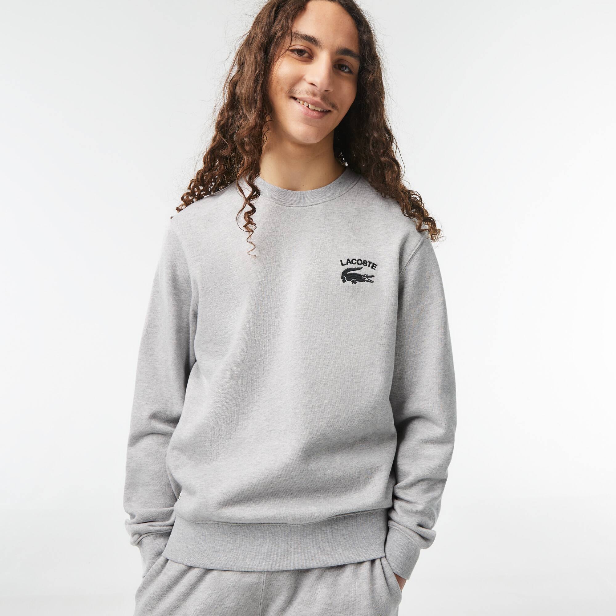 Sweatshirt homme col rond avec inscription dans le dos Lacoste Sweatshirts - Gris - Lacoste - Homme