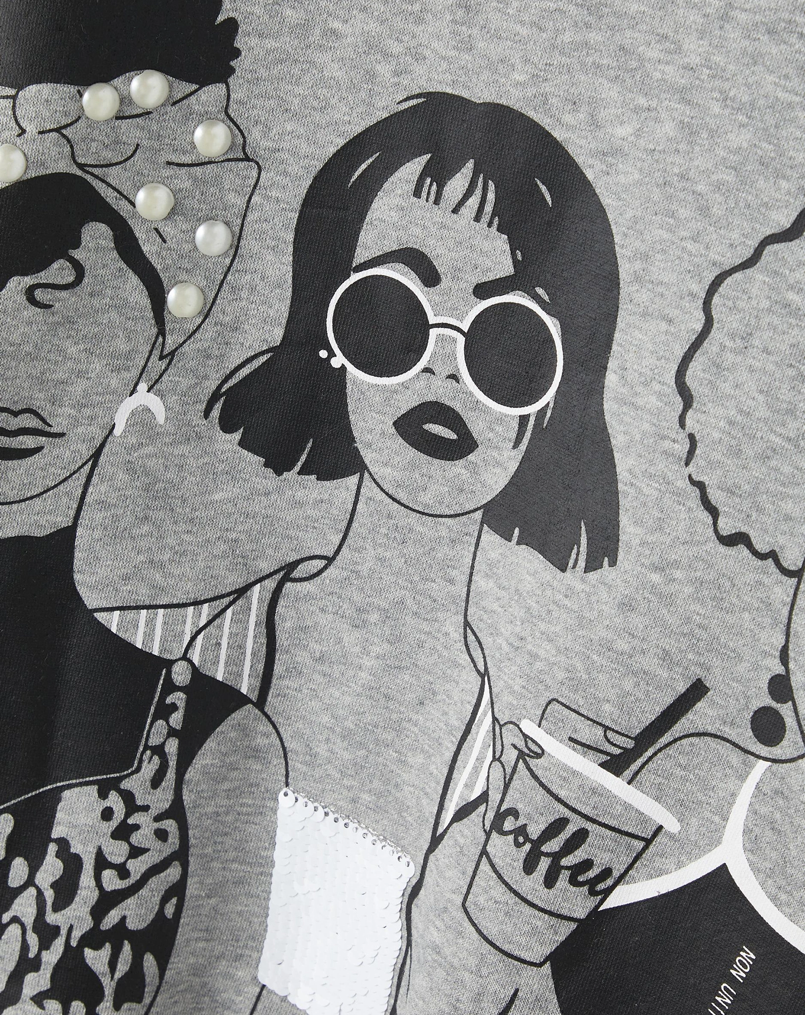 Sweatshirt NKFNAGIRL in grey melange