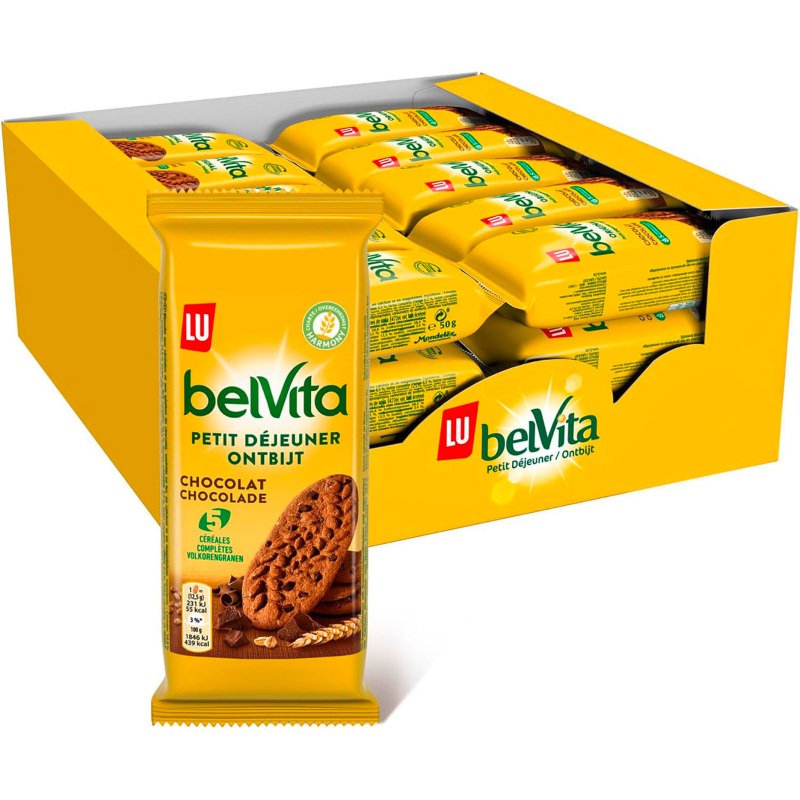 Belvita Petit Déjeuner chocolat Lu x 4 - Étui de 50 g