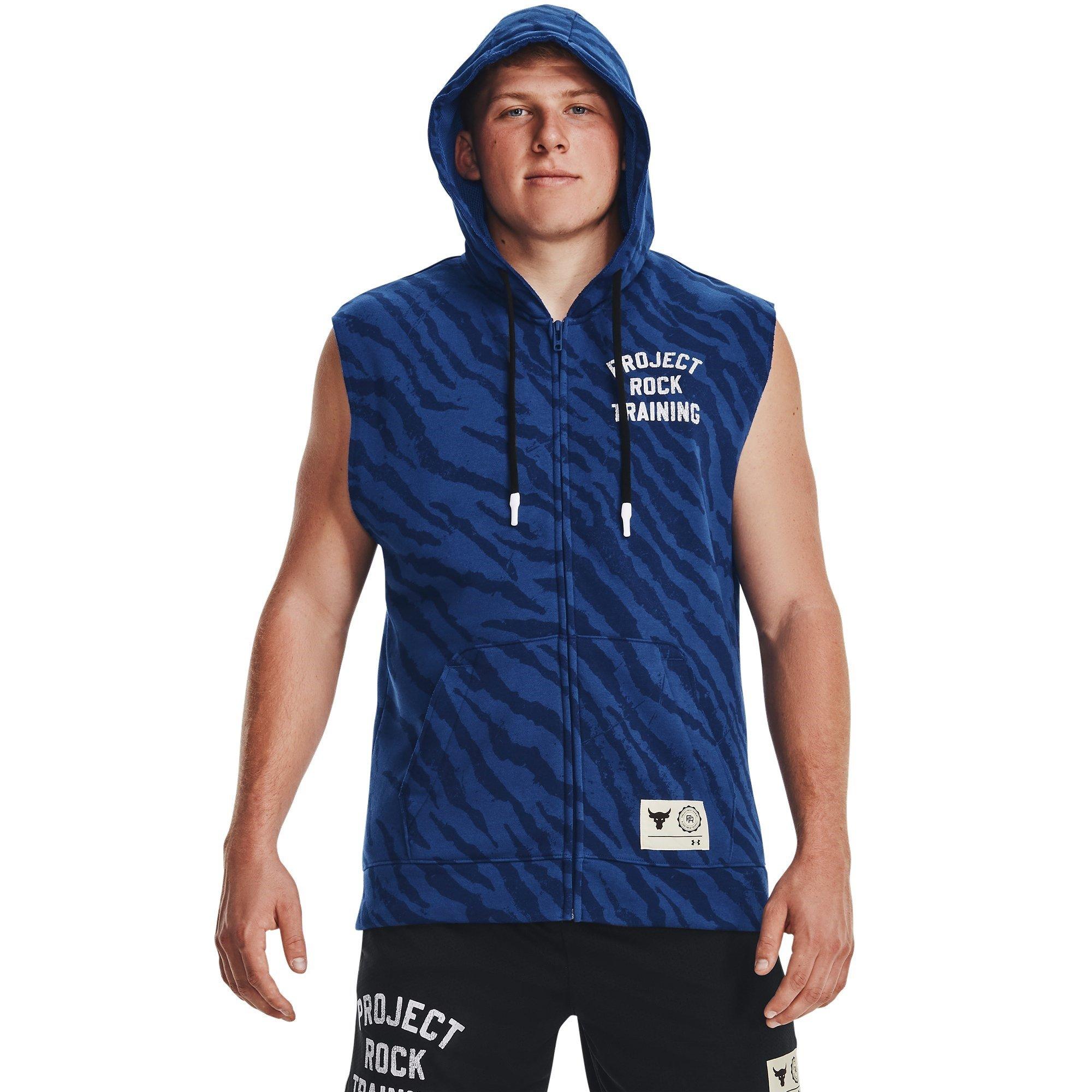 Under Armour UA Project Rock Rival Sleeveless Zip Fleece Mens
