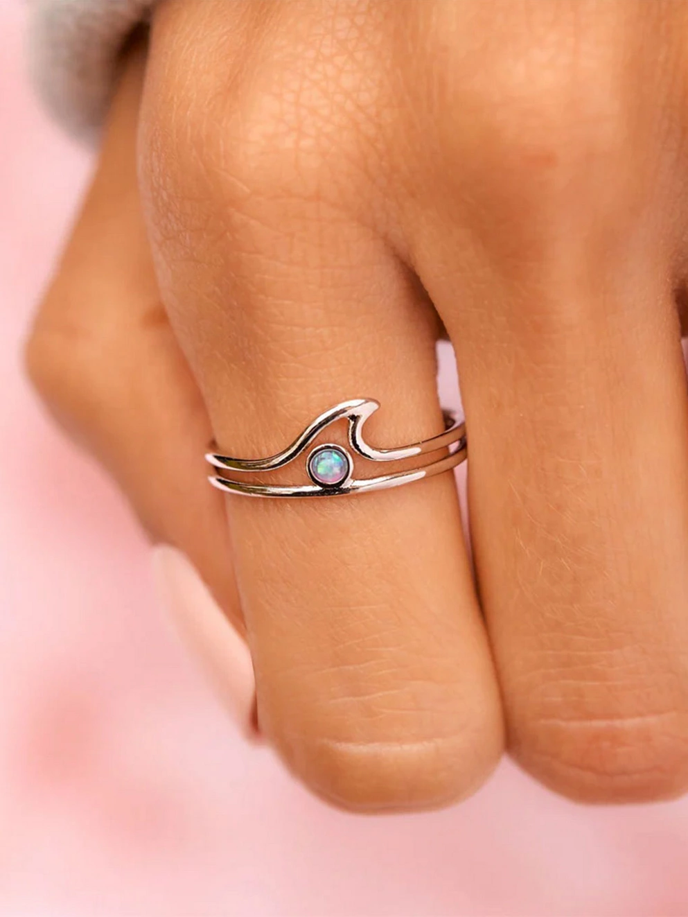 Pura Vida Opal Wave Jewellery silver