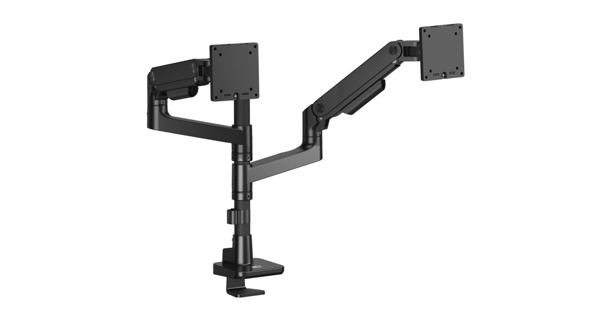 ACT ConnectivityMonitorarm office premium, gasveer, paalbevestiging, 2 monitoren  (Zwart)